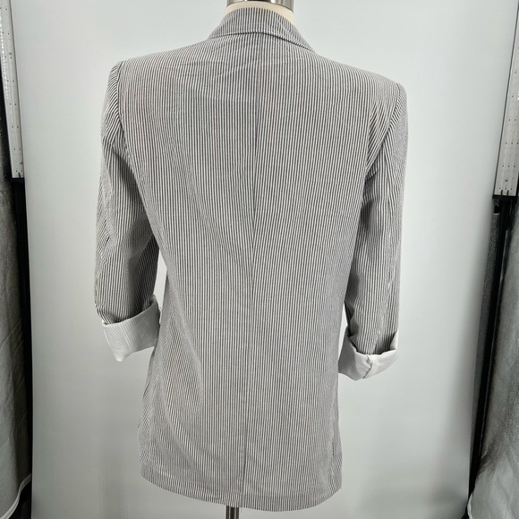 Blue & White Stripped Ladies Blazer Made in Portugal - Picture 2 of 7